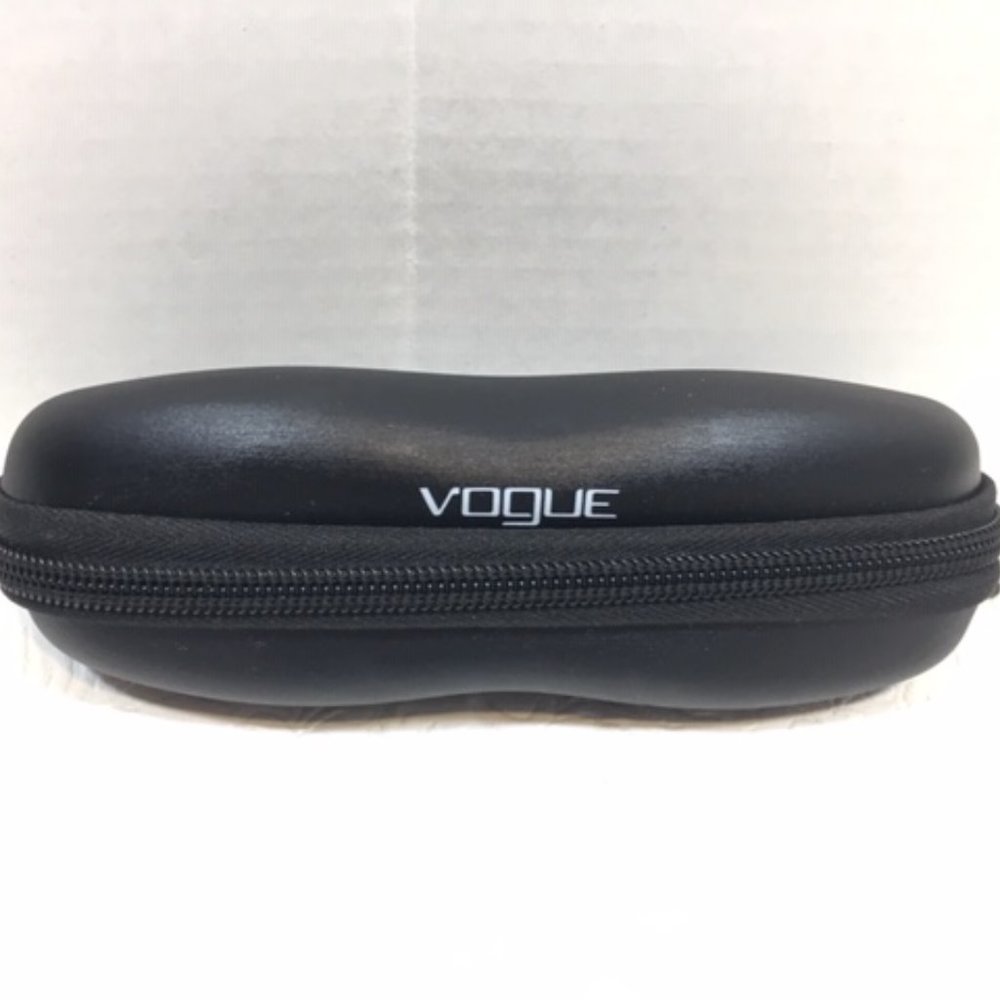 Vogue Black Eyeglasses Hard Zipper Zip Around Case